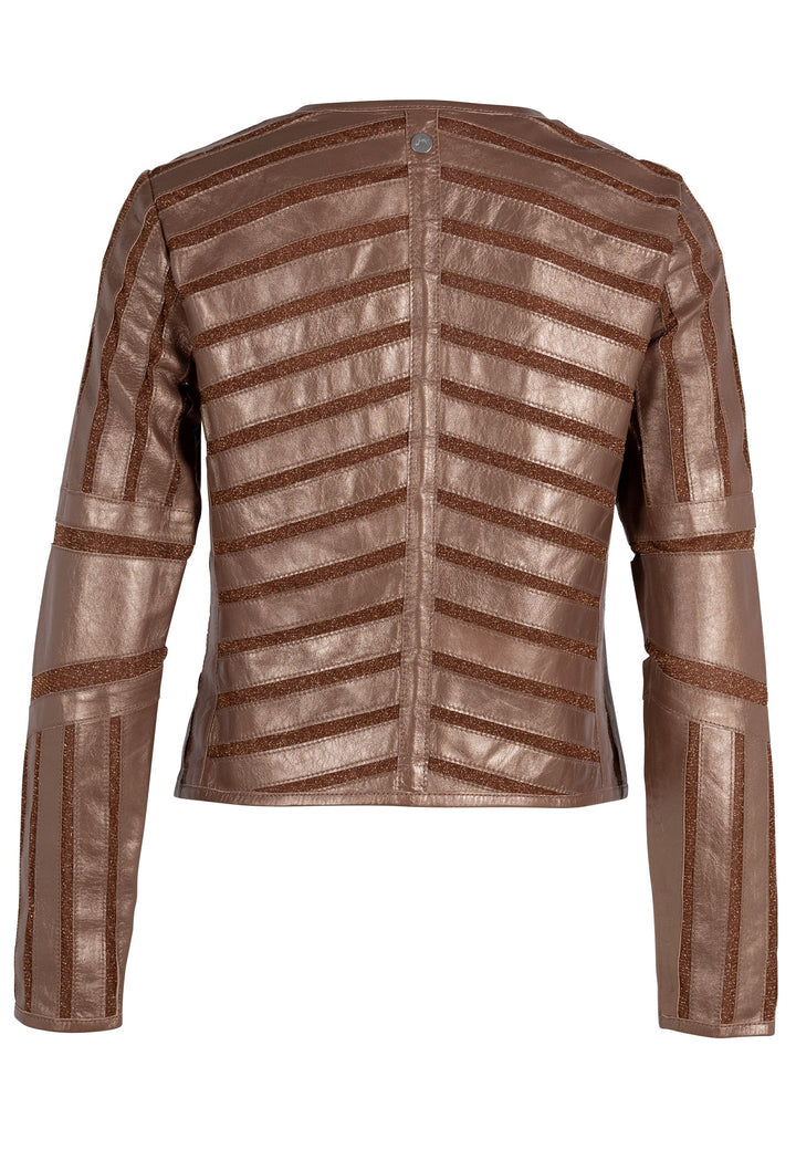 YULA LEATHER SHEER JACKET