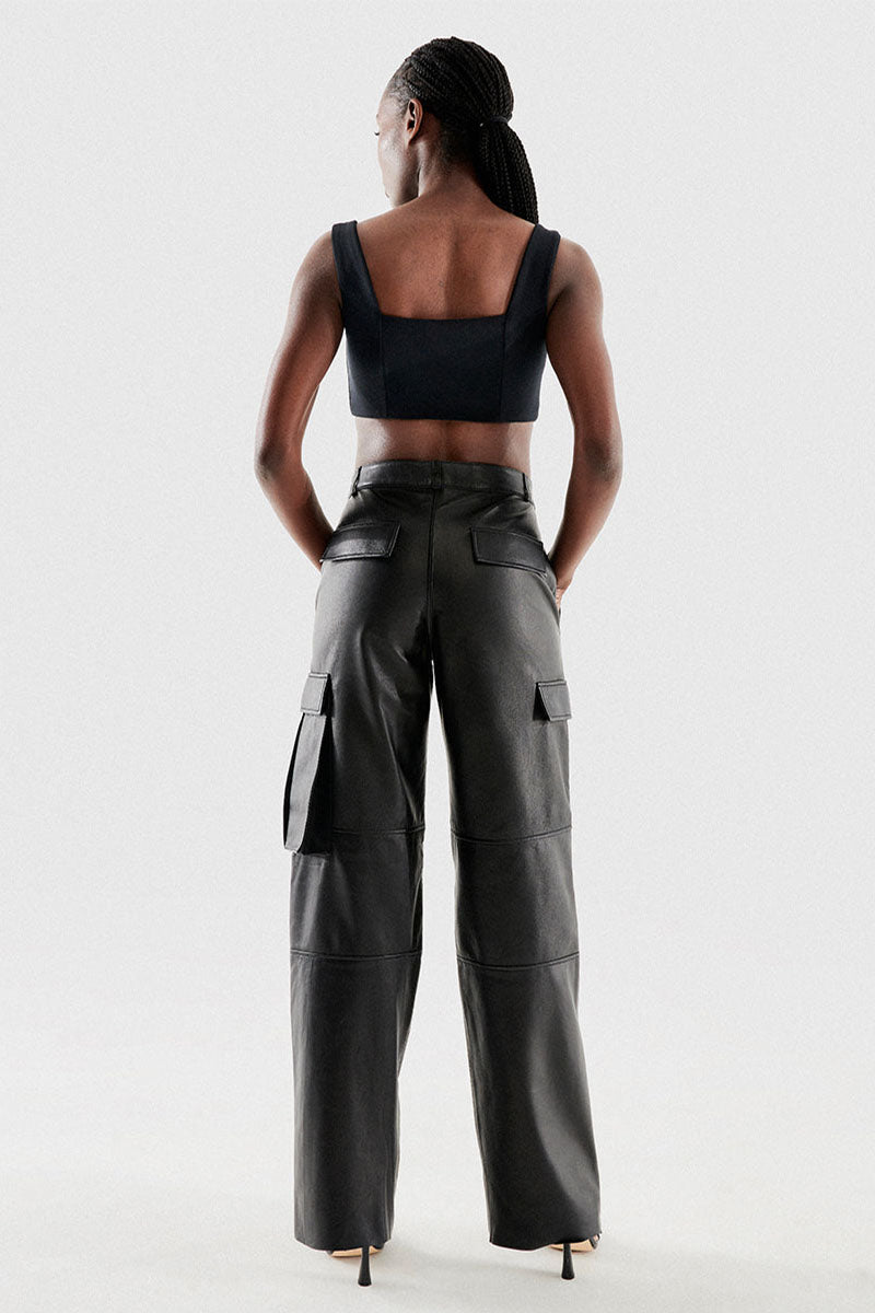 COLE UPCYCLED LEATHER CARGO PANT