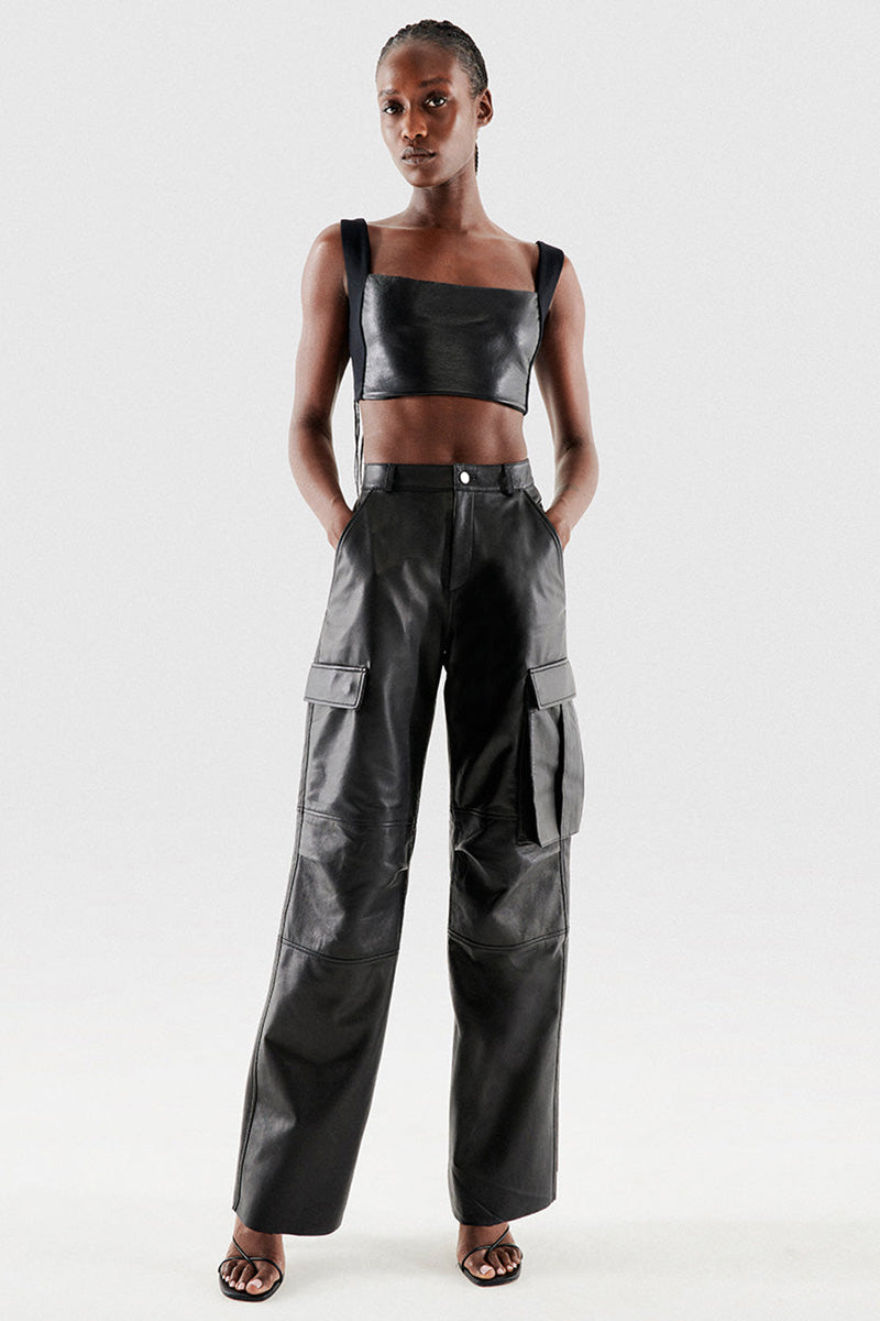 COLE UPCYCLED LEATHER CARGO PANT