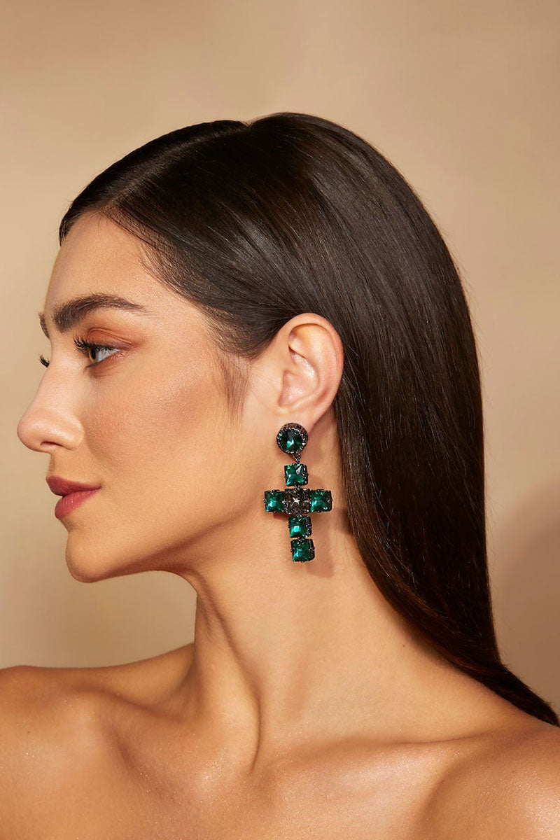 DIVINE CROSS EARRING