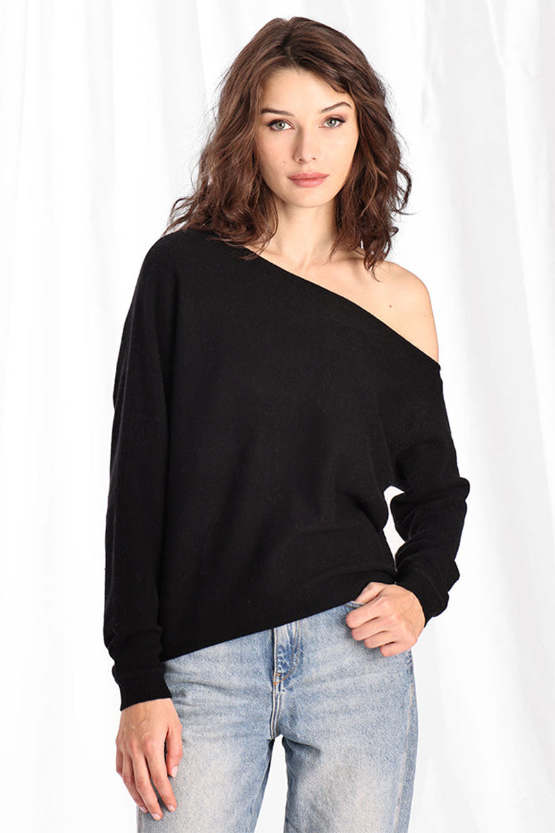 CASHMERE OFF SHOULDER TOP