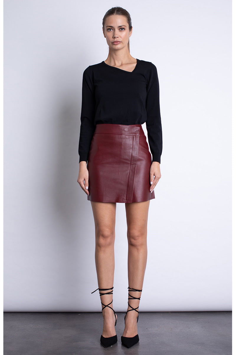 LARA MINI LEATHER SKIRT