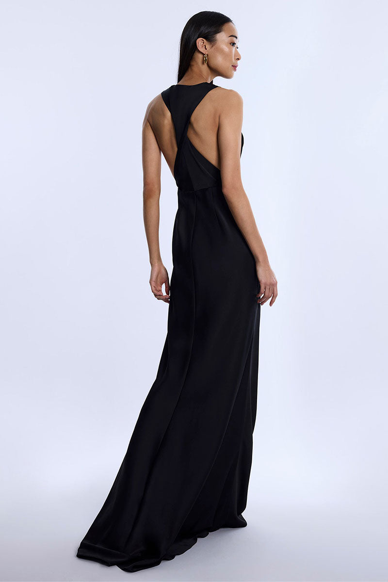 COWL NECK HALTER GOWN