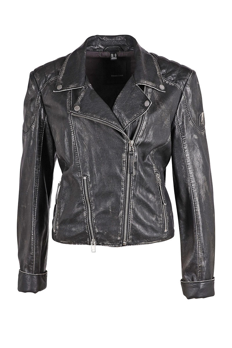 REANON CROP MOTO JACKET