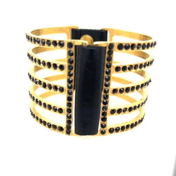 DOUBLE SIDED 5 BAR BRACELET - BLACK