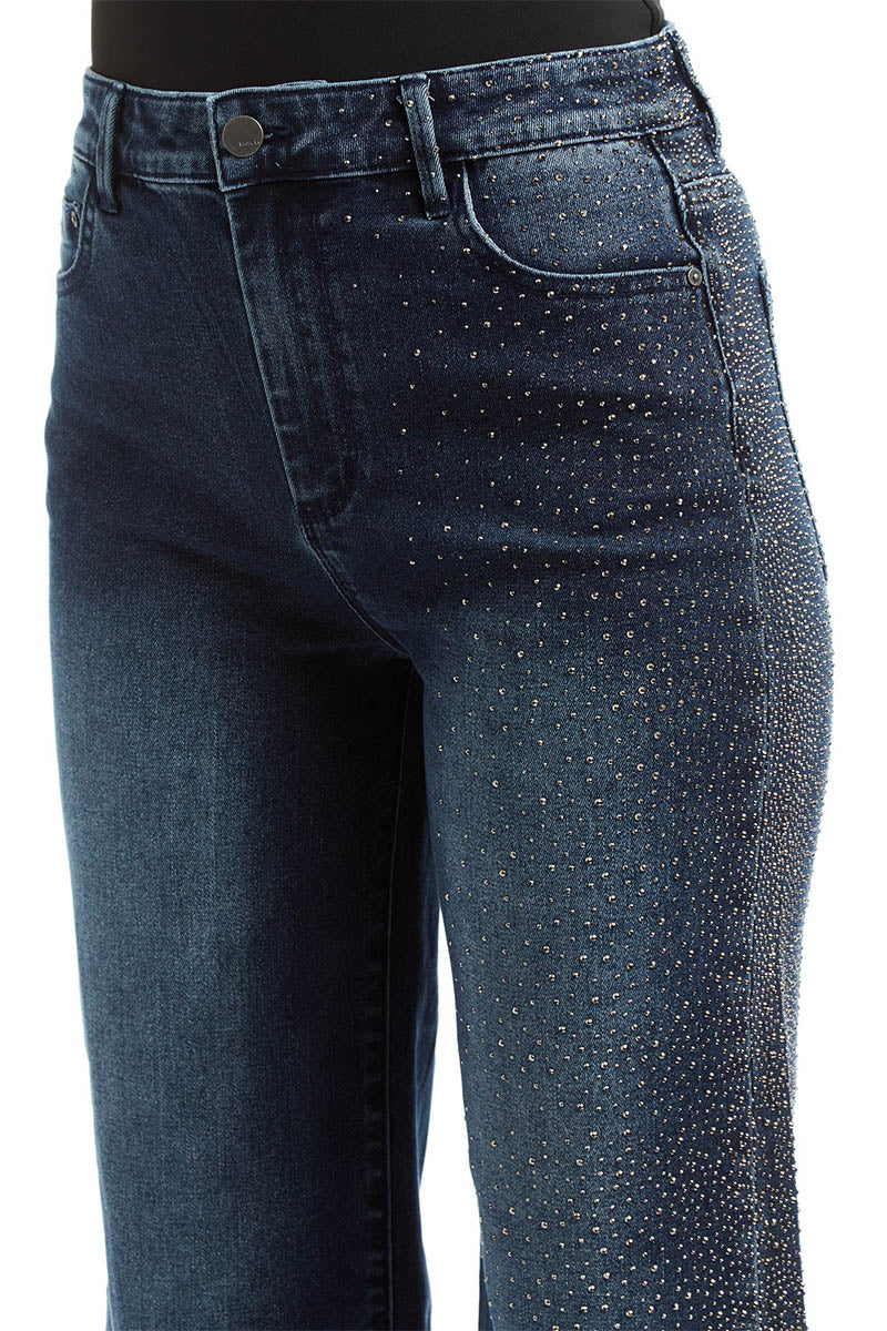 HIGH RISE GRADIENT STUDDED PANT