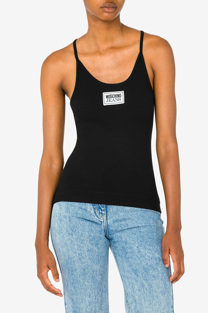 LOGO RIB TANK TOP