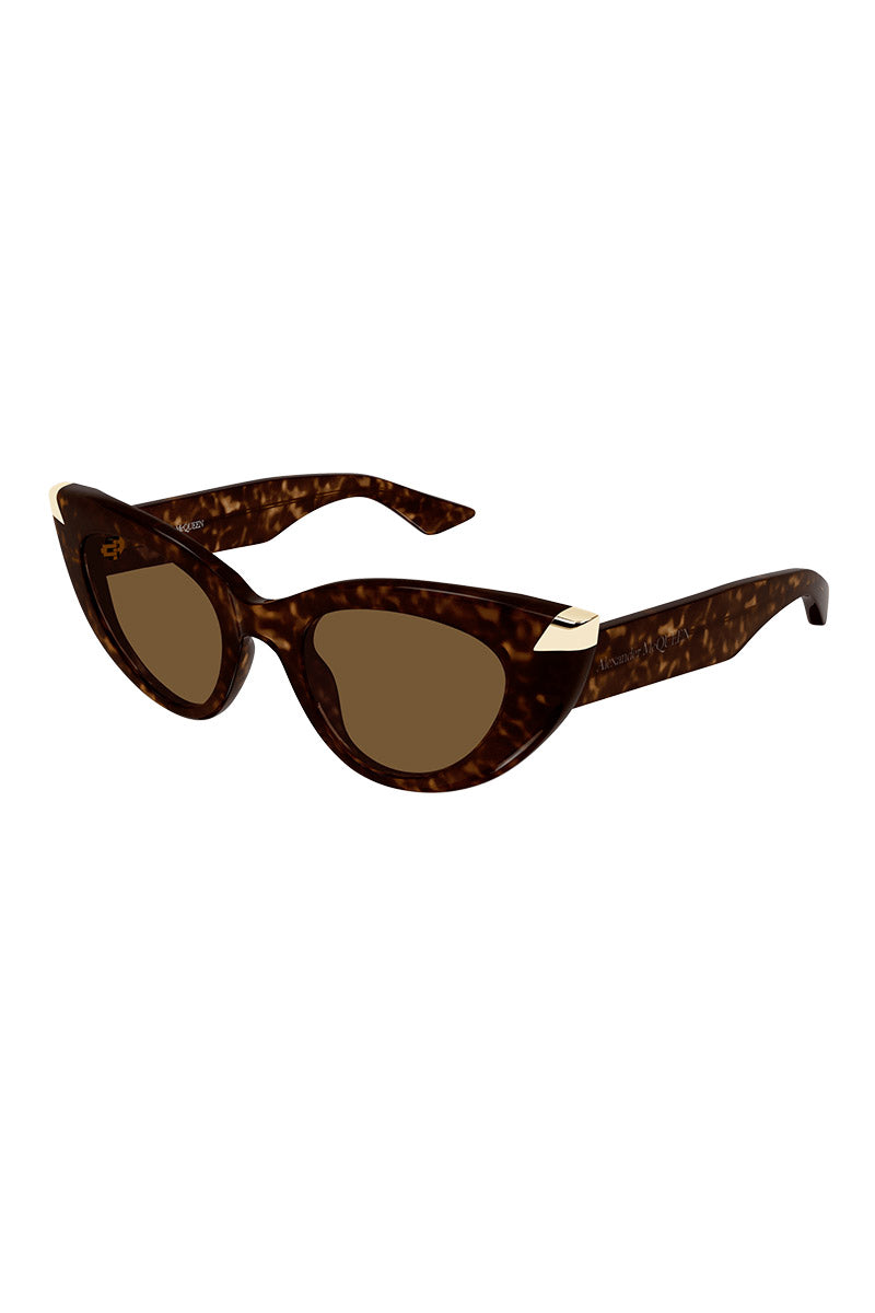 A. MCQUEEN STUD CORNER CATEYE SUNGLASSES - AM0442S