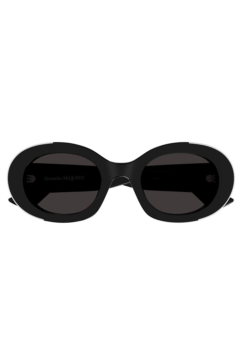 A. MCQUEEN OVAL SUNGLASSES - AM0445S