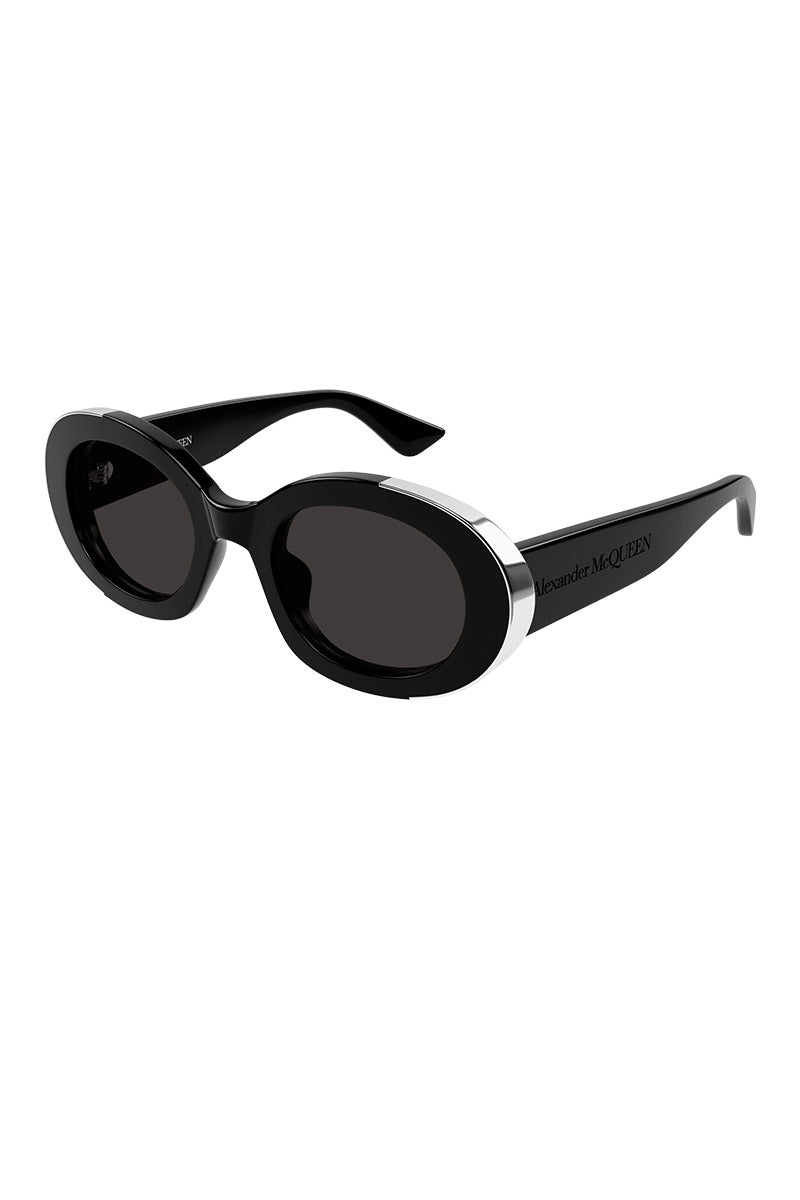 A. MCQUEEN OVAL SUNGLASSES - AM0445S