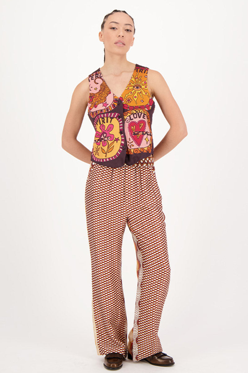 BAILEY STRAIGHT LEG PRINTED PANTS