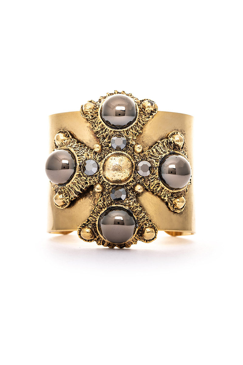 GOLDIE CUFF CROSS BRACELET