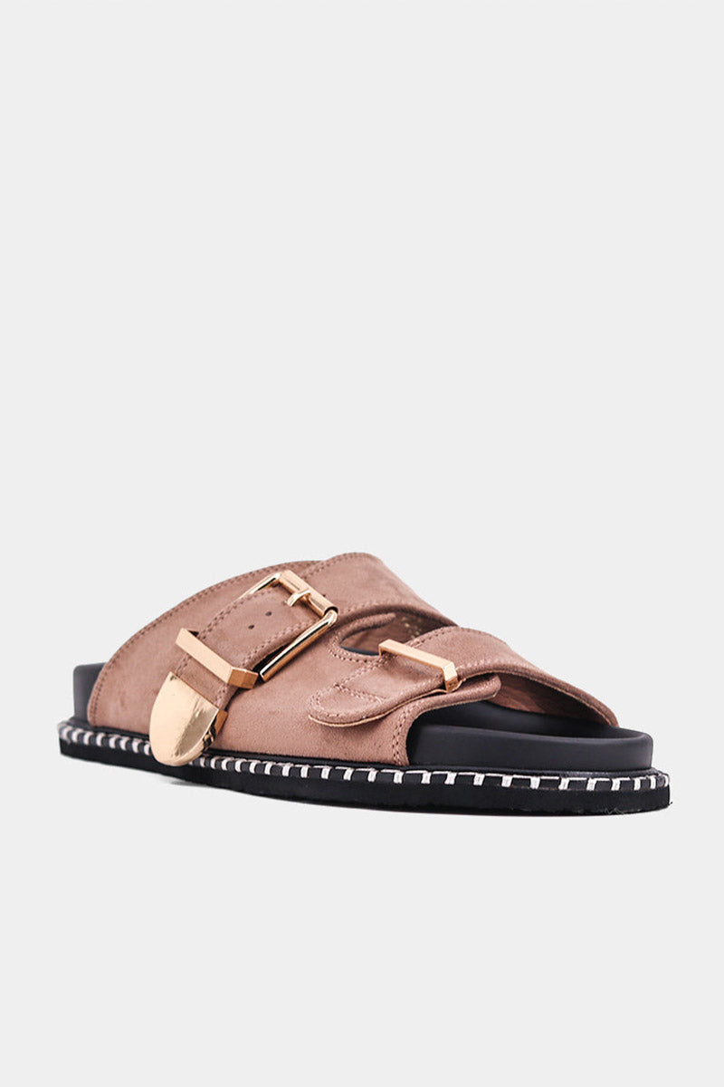 CHARLOTTE BUCKLE SLIDE SANDAL