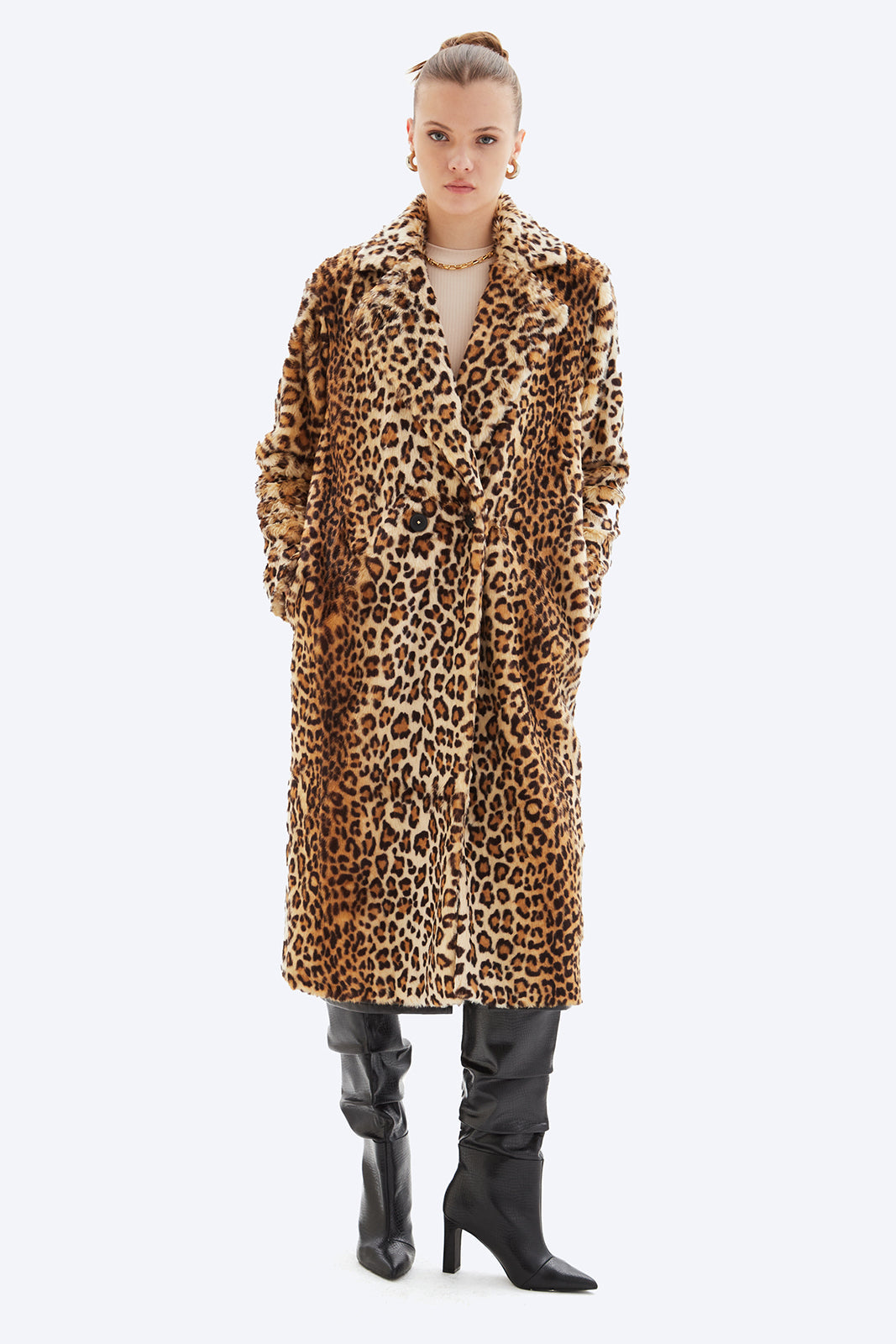 OPHELIA FAUX FUR LONG COAT