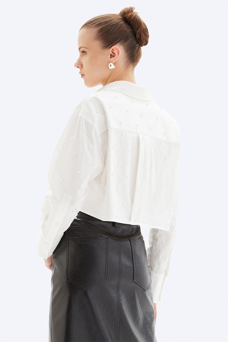 LAURA PEARL ASYMMETRICAL POCKET TOP