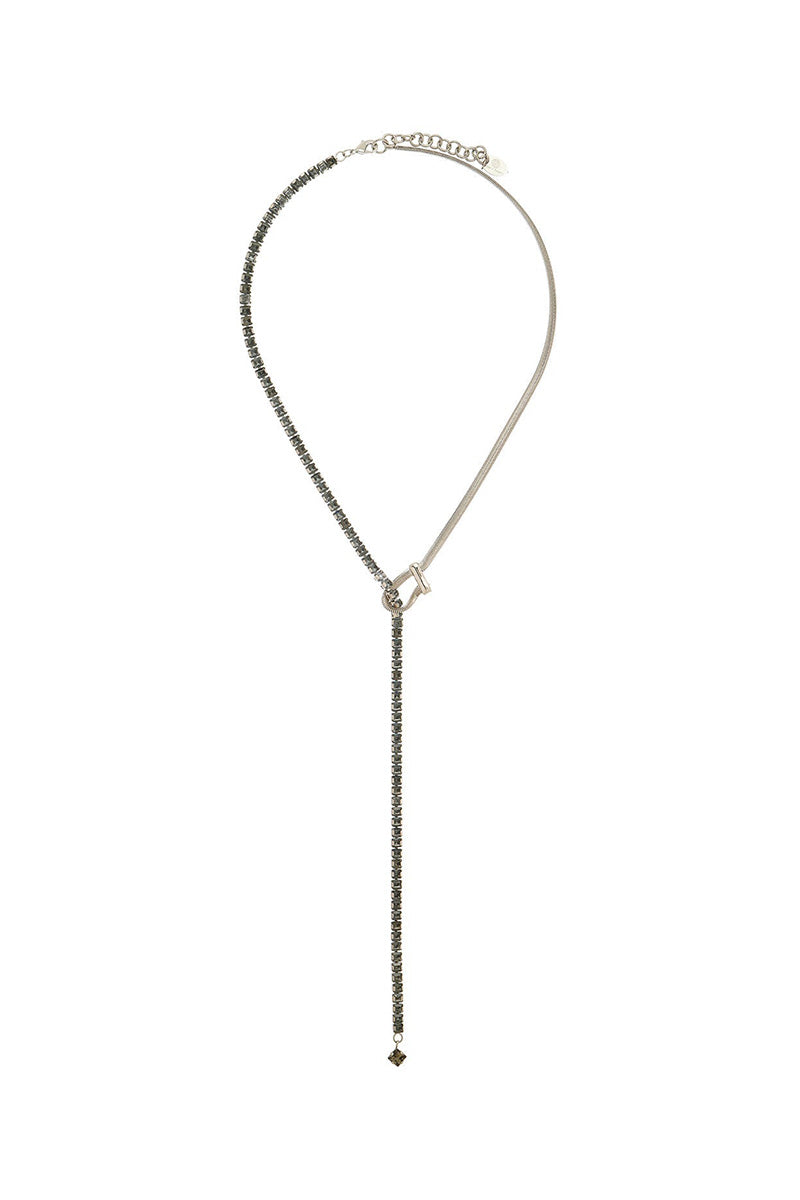 VALENTINA CRYSTAL LARIAT NECKLACE