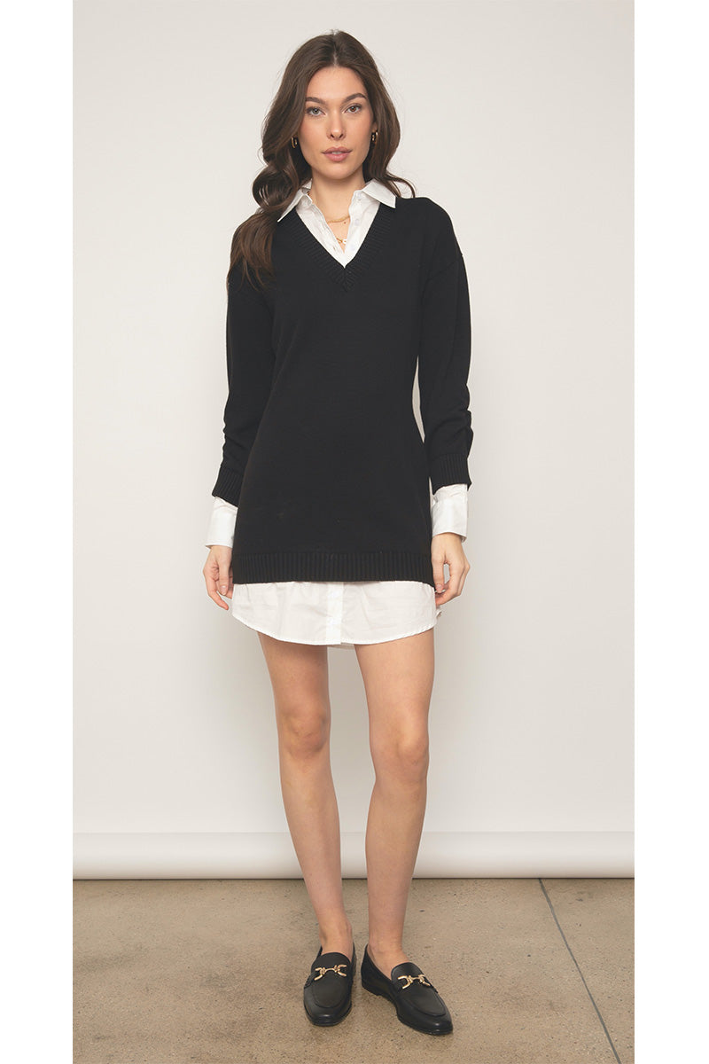 TESSA TWOFER SWEATER DRESS