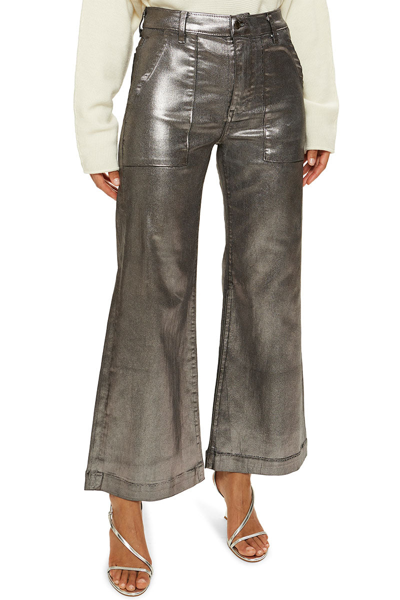 CROPPED METALLIC CLIFFORD PANT