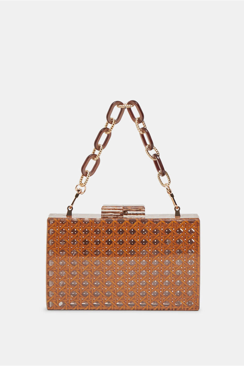 CANE CLUTCH BAG