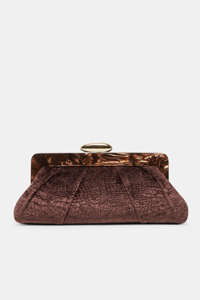 DANNY VELVET CLUTCH BAG