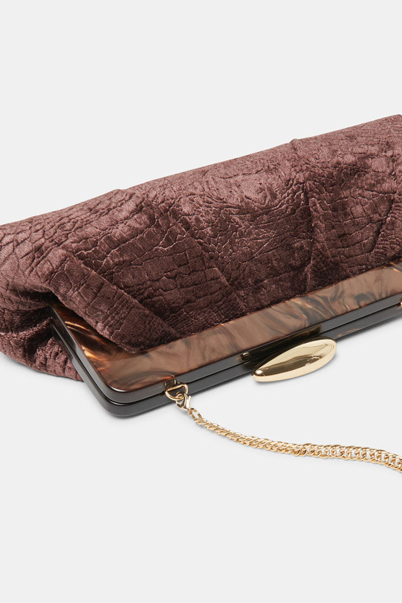 DANNY VELVET CLUTCH BAG