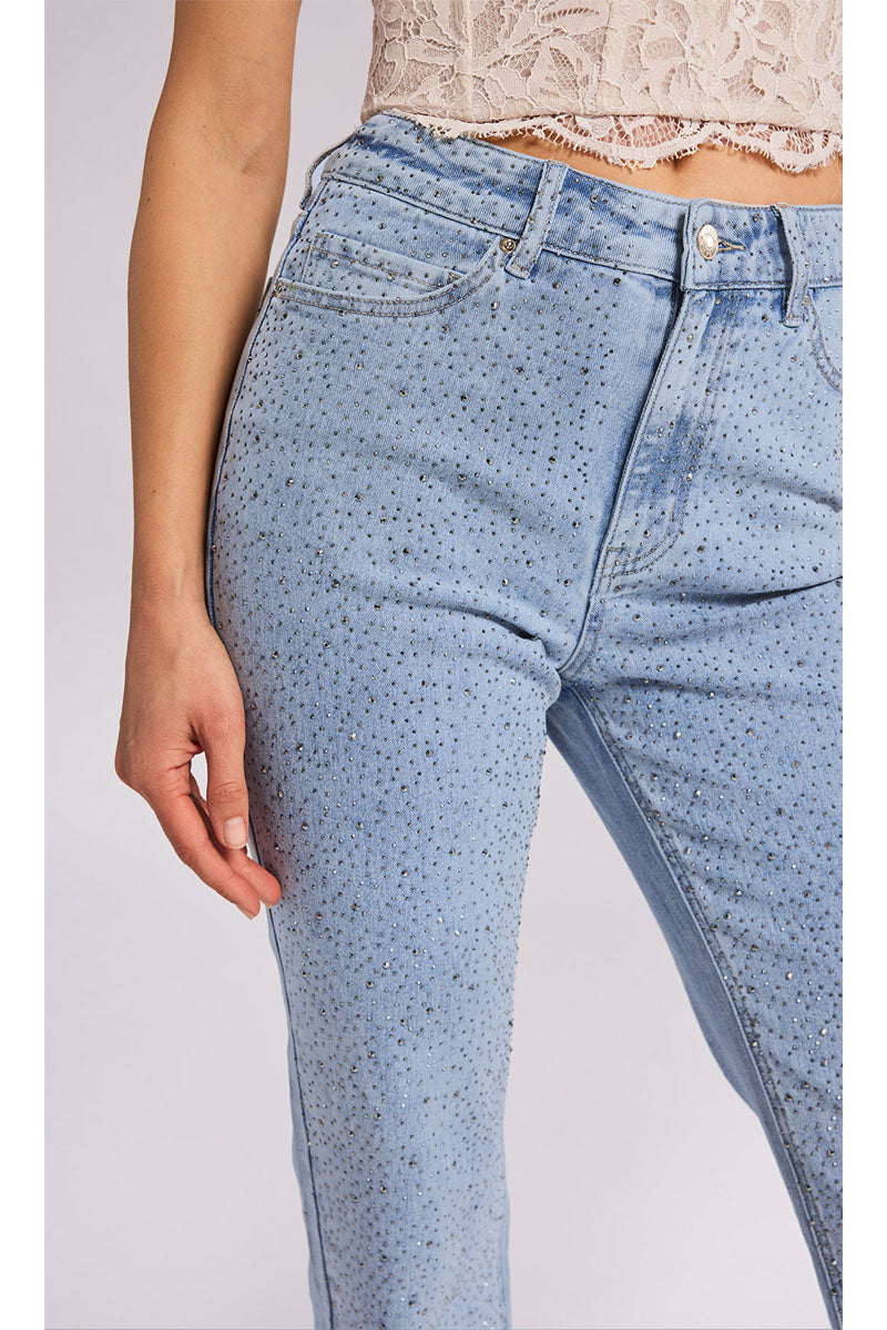 FANTASIA CRYSTAL DENIM PANTS