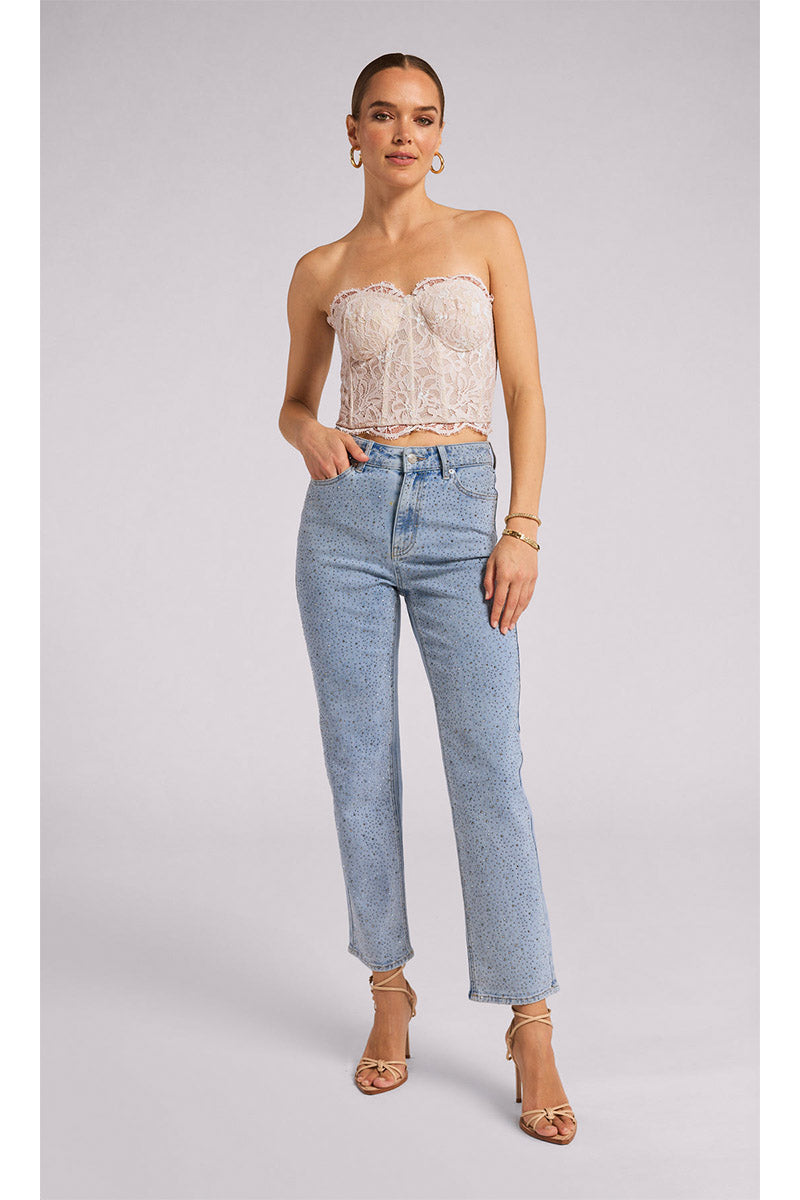 FANTASIA CRYSTAL DENIM PANTS