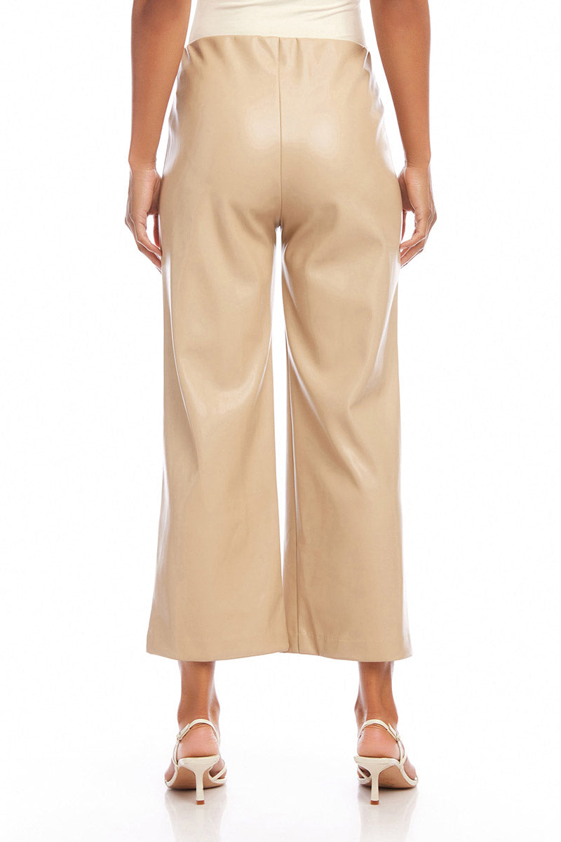 WIDE LEG CROPPED PANTS