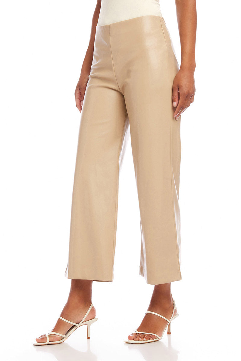 WIDE LEG CROPPED PANTS