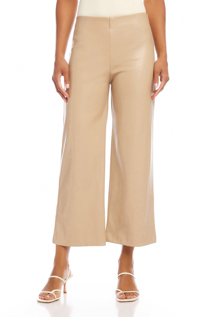 WIDE LEG CROPPED PANTS