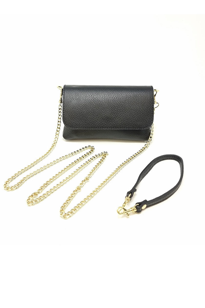 LEATHER CROSSBODY CLUTCH