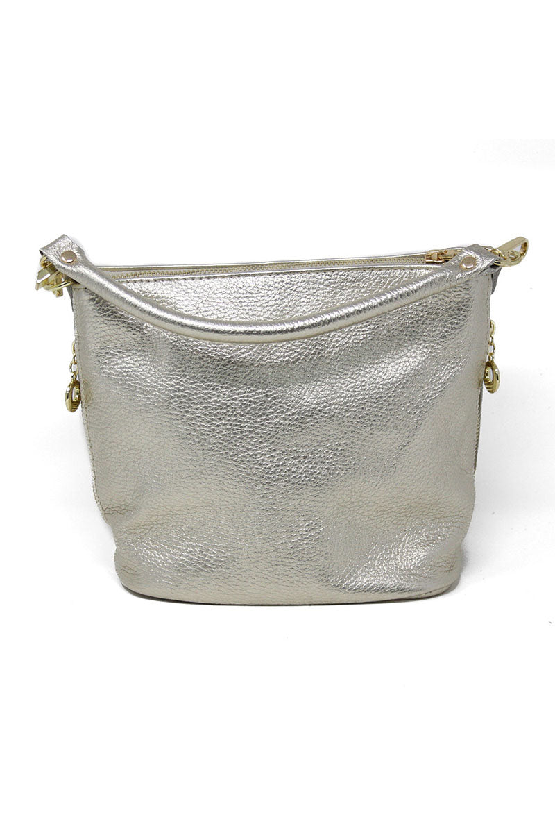 LEATHER ZIPPER MID BAG