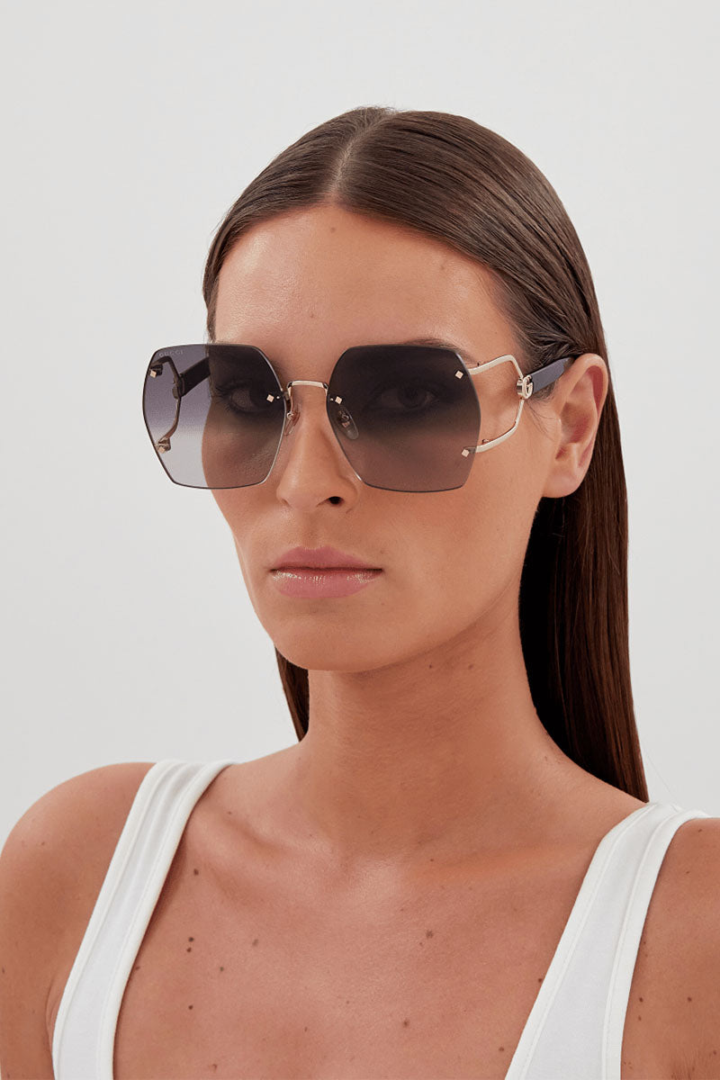 GUCCI FORK TEMPLE SUNGLASSES - GG1562S