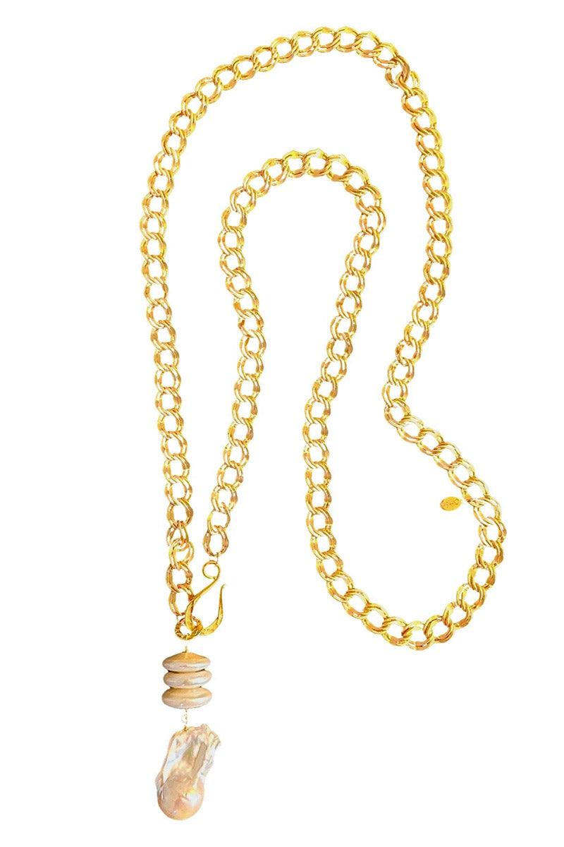 PEARL CHAIN TOGGLE 4WAY WEAR NECKLACE