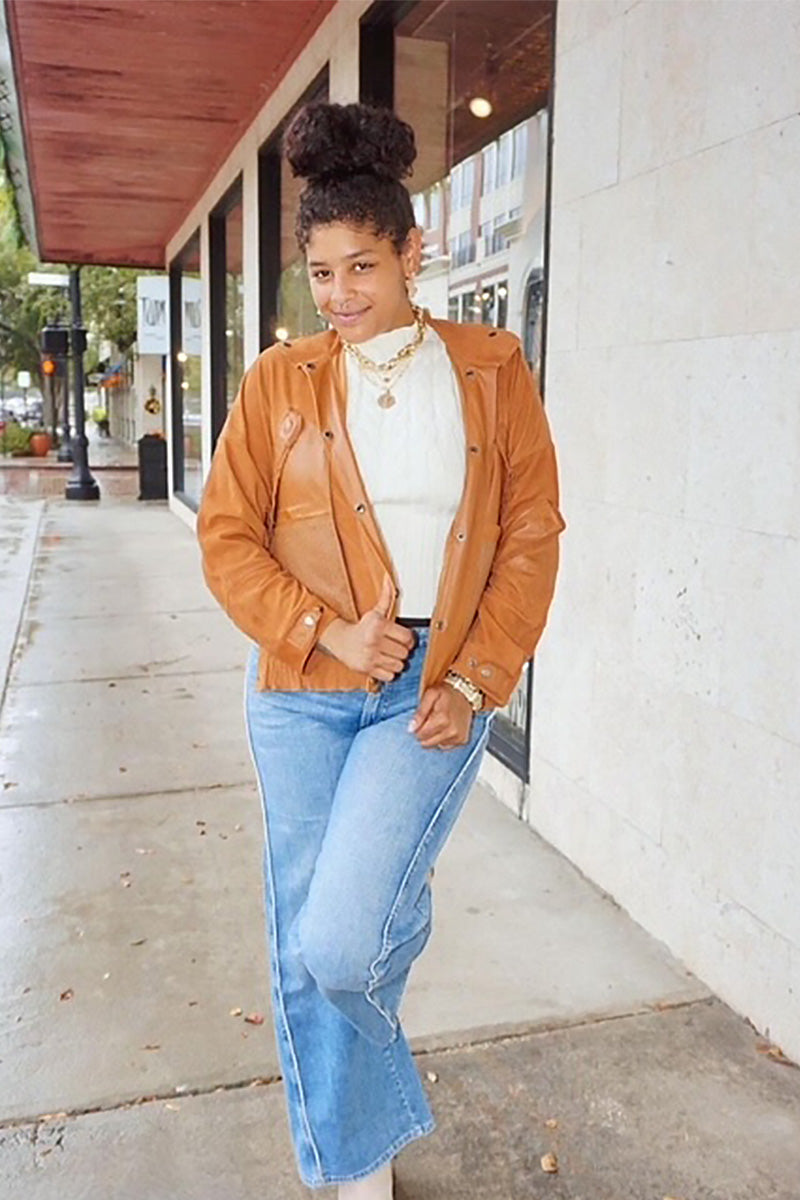 ADRIENNE WAXED SUEDE JACKET