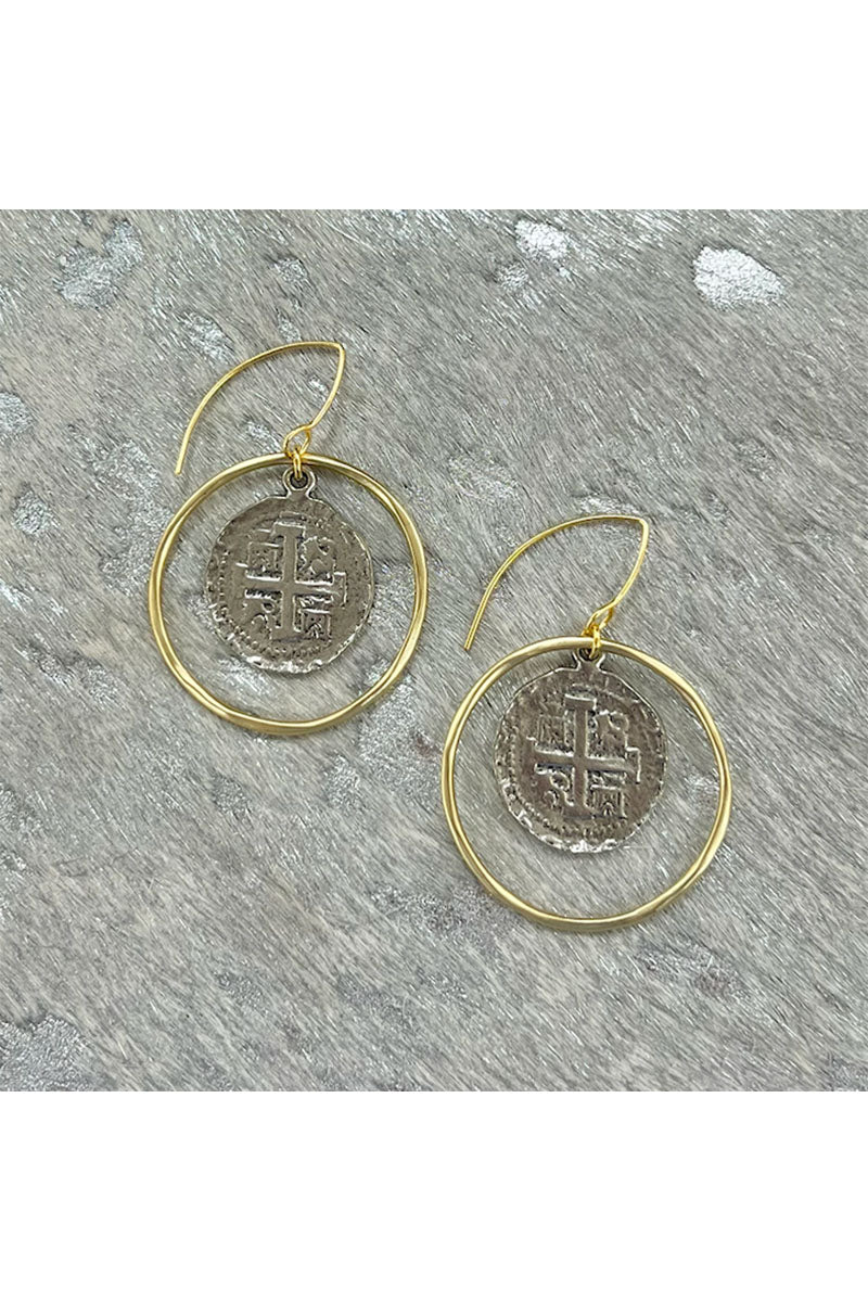 TWO TONE EARRINGS