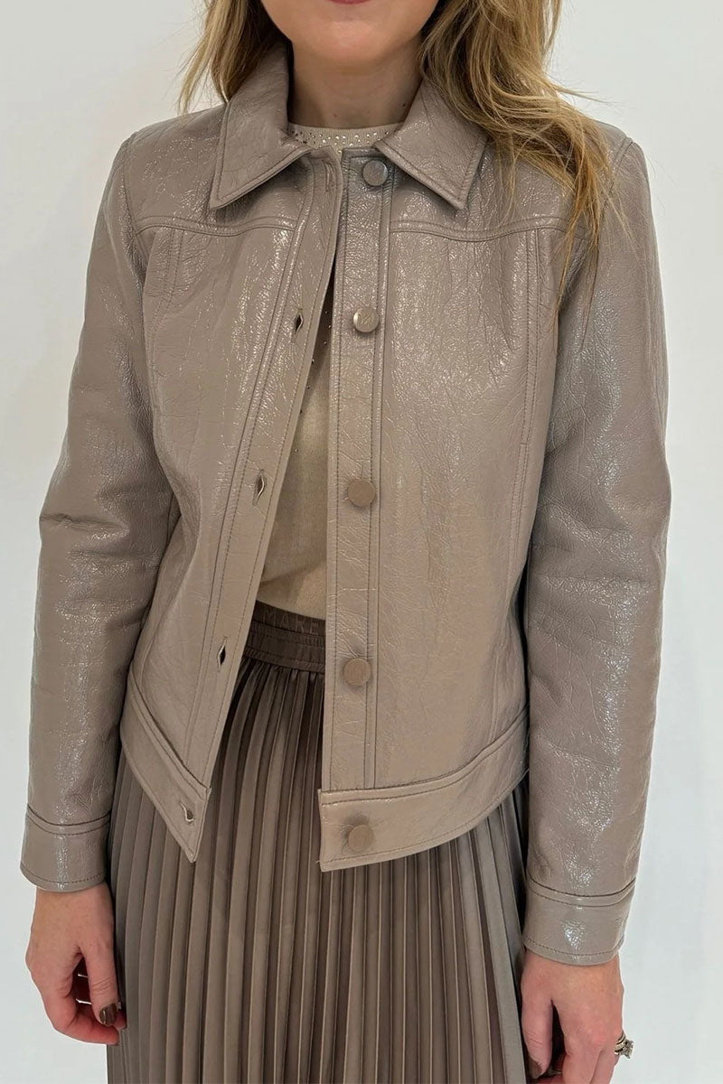 CRINKLE PATENT JACKET