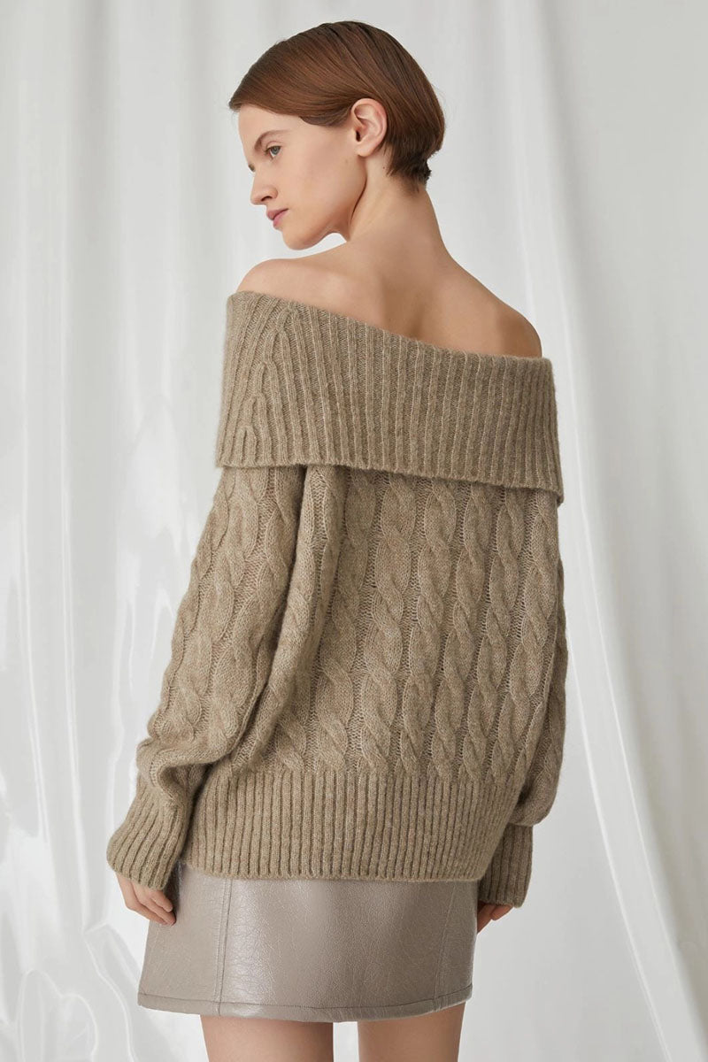 OFF SHOULDER SWEATER