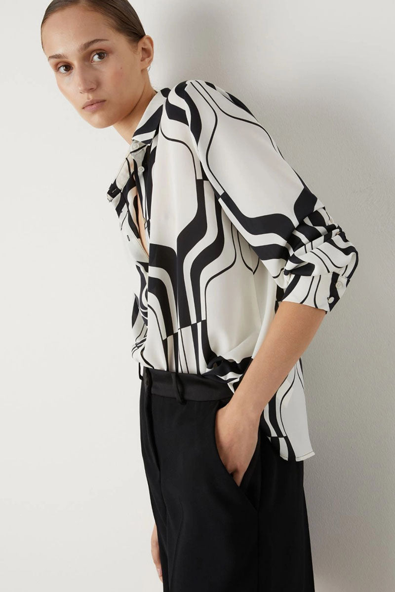 SIRENA LS SATIN PRINT SHIRT