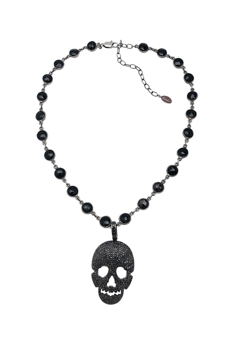 BLACK SKULL ONYX NEKCLACE