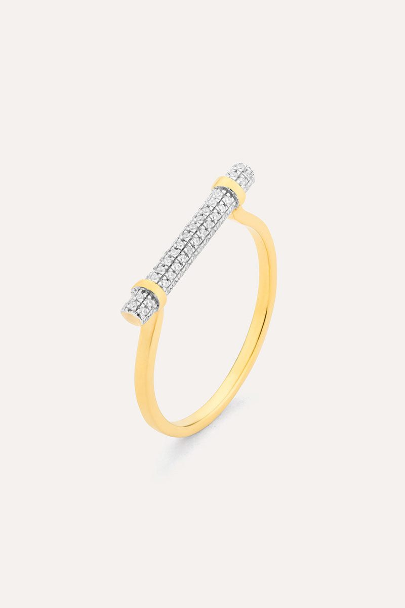 DIAMOND LOG STATEMENT RING