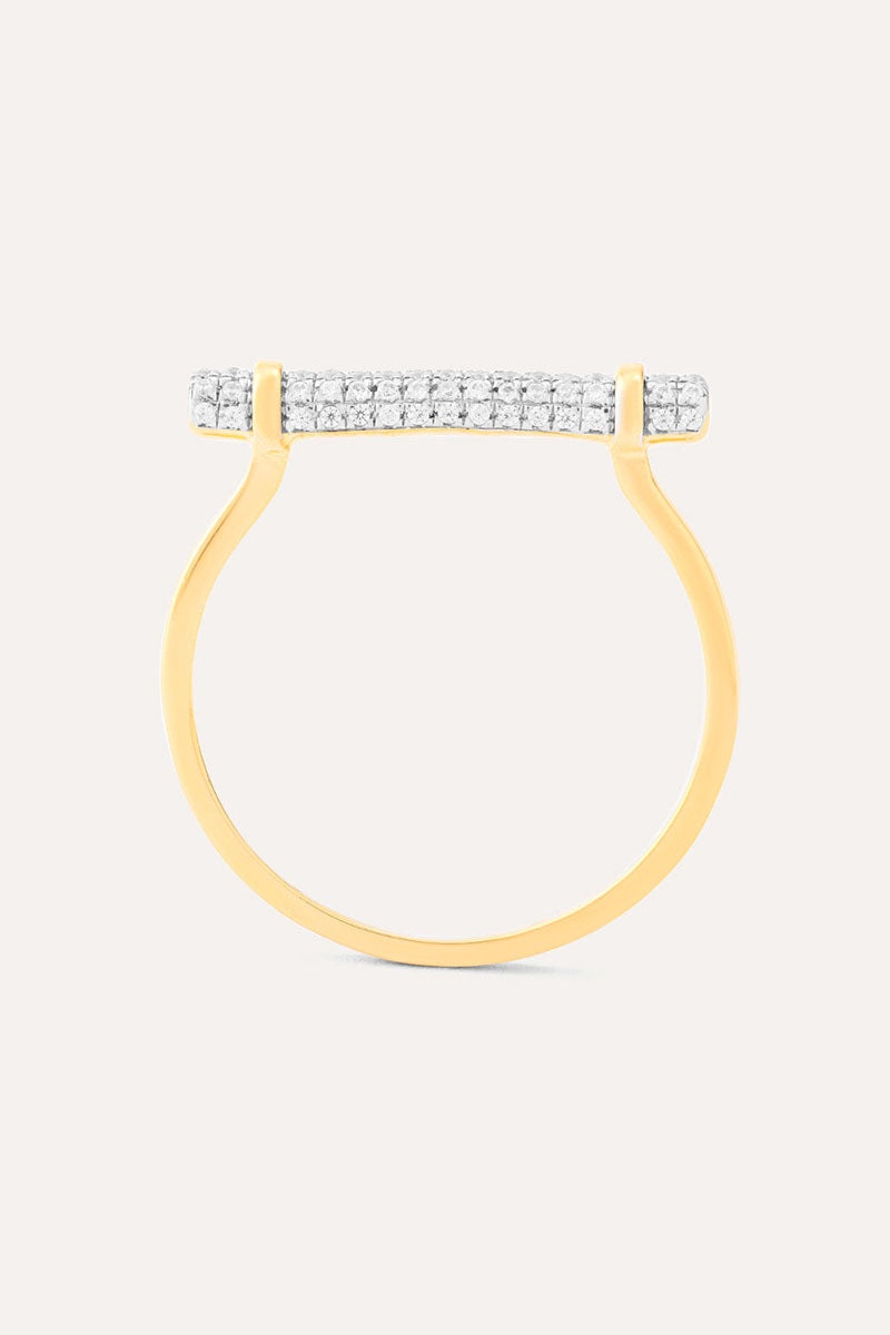 DIAMOND LOG STATEMENT RING