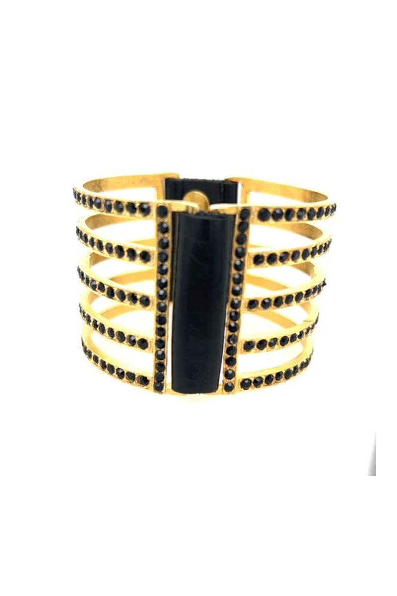 DOUBLE SIDED 5 BAR BRACELET - BLACK