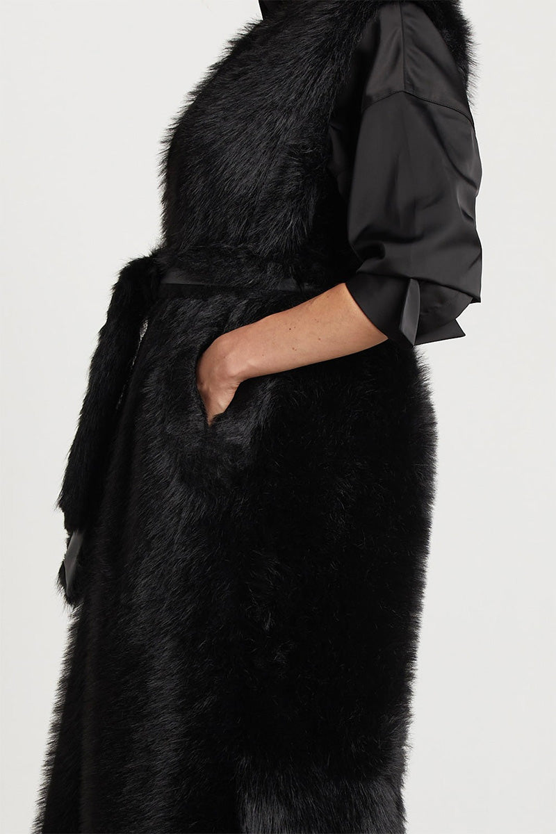 STEVIE LONG FAUX FUR VEST