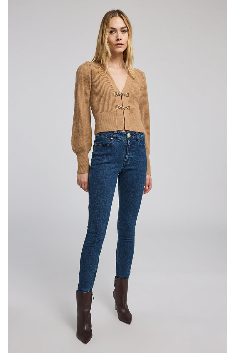 MONSE SADDLE BUCKLE CARDIGAN