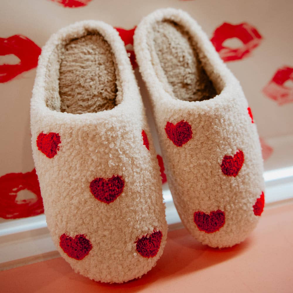 HEARTS ALL OVER SLIPPERS