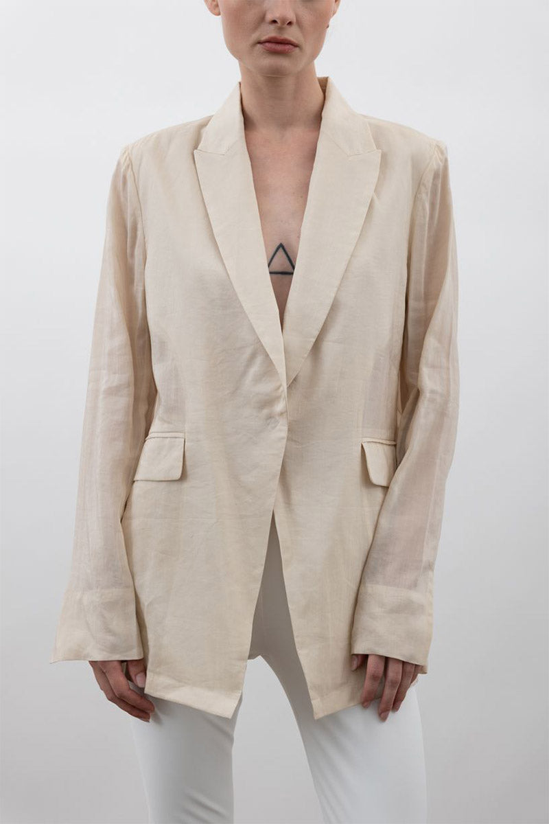 VERVE SHEER RAMIE BOYFRIEND BLAZER