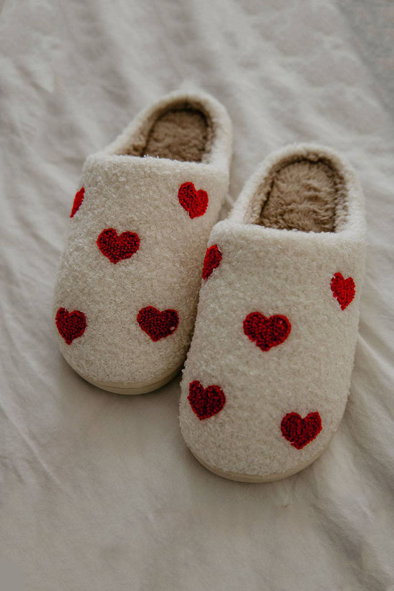 HEARTS ALL OVER SLIPPERS