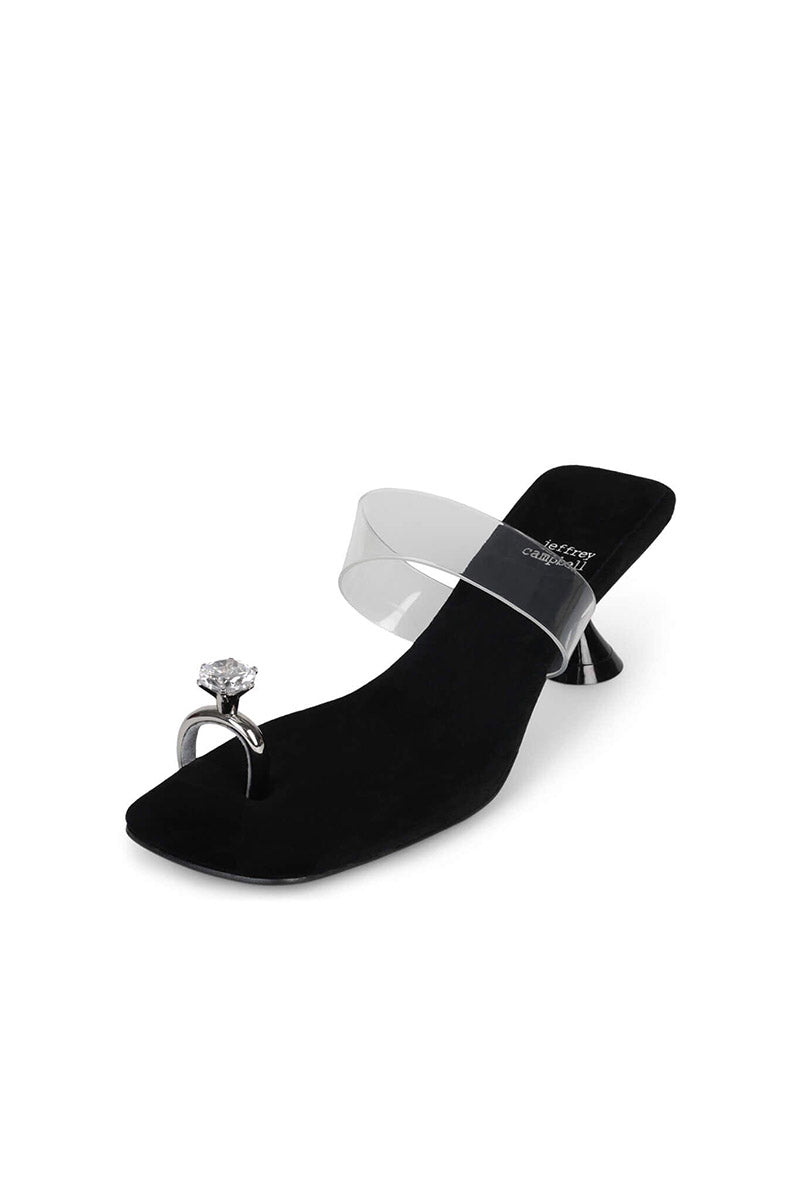 LOVE-U SUEDE TOE RING SANDAL