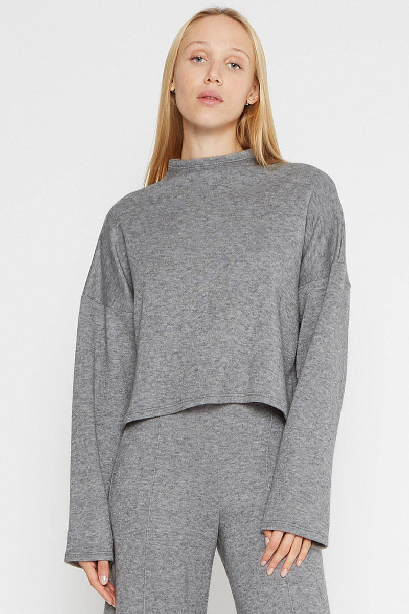 SWEATER KNIT FUNNEL NECK TOP